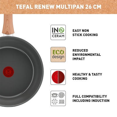 Tefal Renew multipande med keramisk belægning grå 26 cm