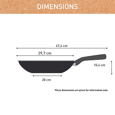 Tefal Renew wokpande med keramisk belægning grå 28 cm