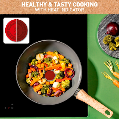 Tefal Renew wokpande med keramisk belægning grå 28 cm