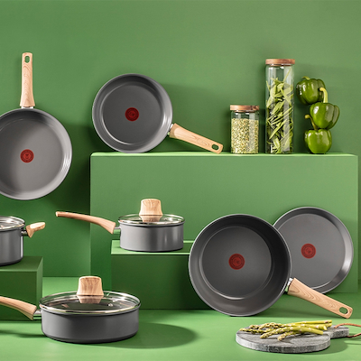 Tefal Renew wokpande med keramisk belægning grå 28 cm