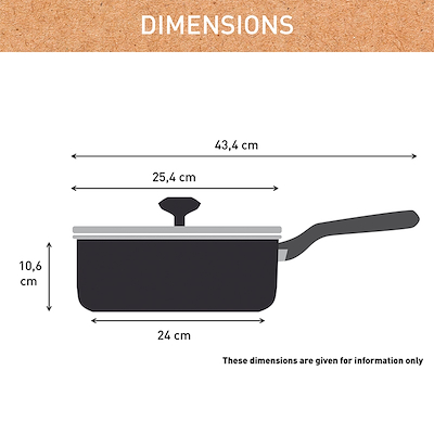 Tefal Renew sauterpande med låg og keramisk belægning grå 24 cm