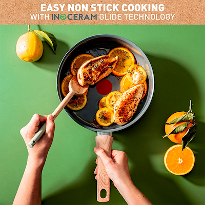 Tefal Renew sauterpande med låg og keramisk belægning grå 24 cm