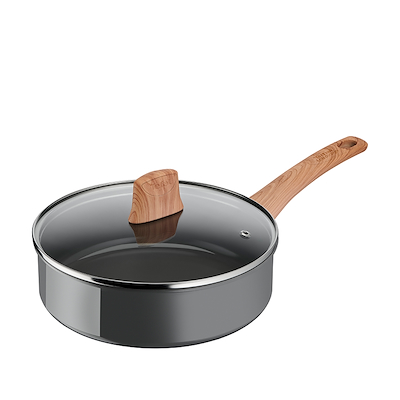 Tefal Renew sauterpande med låg og keramisk belægning grå 24 cm