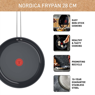 Tefal Nordica stegepande sort Ø28 cm