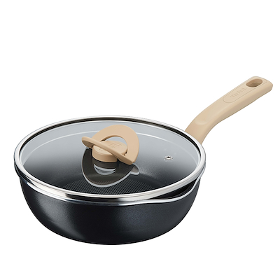 Tefal One Pick Pot Pan stegepande sort Ø24 cm
