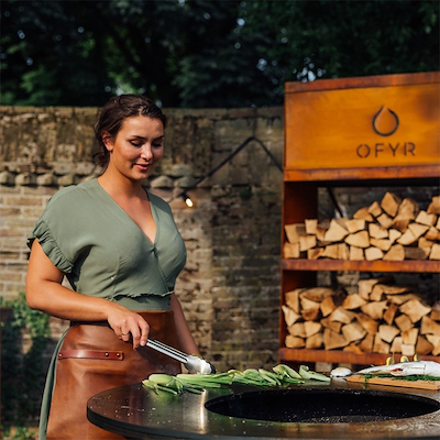 OFYR forklæde læder brun