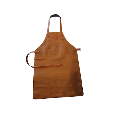 OFYR forklæde læder brun