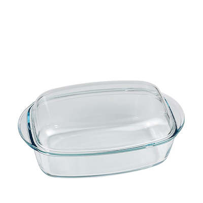 Pyrex Essentials gryde med låg klar glas 4,5 liter