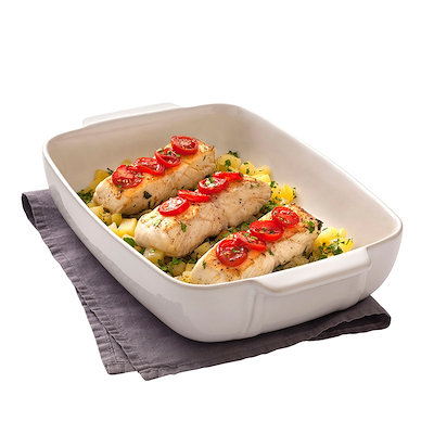 Pyrex ovnfast fad hvid keramik 25x19 cm