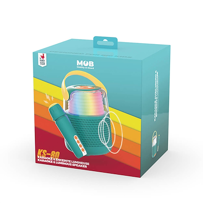 Mobility On Board karaoke højttaler KS-80 LED blå