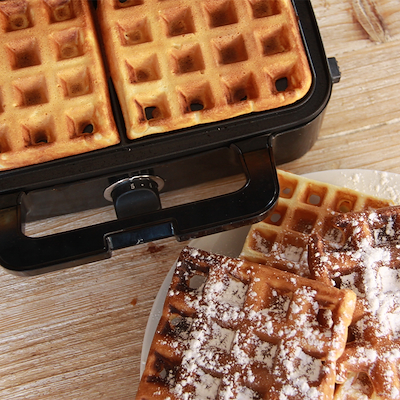 Little Balance grill- og vaffeljern sort rustfrit stål 1200 watt