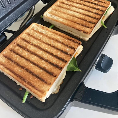 Little Balance grill- og vaffeljern sort rustfrit stål 1200 watt