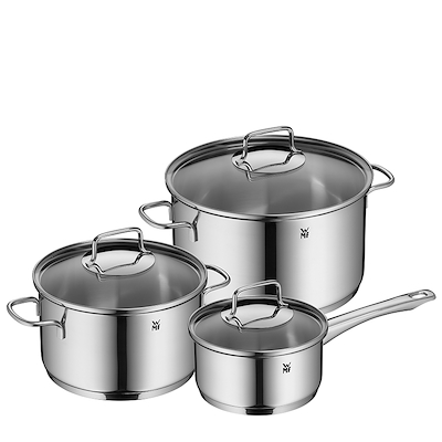 WMF Astoria grydesæt 3 dele med glaslåg