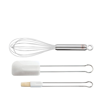 Rösle bagesæt 3 dele stål/hvid