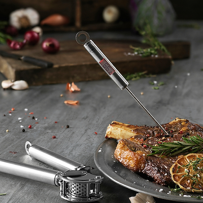 Rösle gourmet stegetermometer stål 22 cm