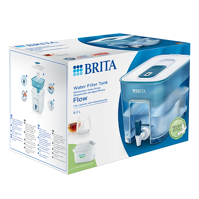 BRITA Flow vandfilterbeholder blå 8,2 liter