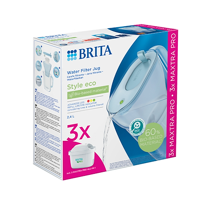 BRITA Style vandfilterkandekande blå + 3x MAXTA-PRO filter