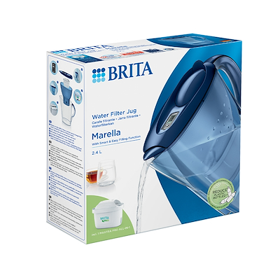 BRITA Marella Cool vandfilterkande 2,4 liter blå + 2 x MAXTRA PRO-filtre