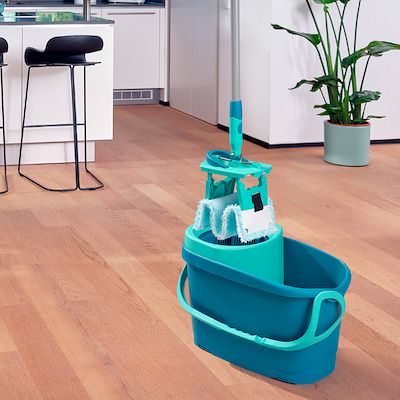 Leifheit Clean Twist M Ergo/Power Clean moppeklud super soft lyseblå 33 cm