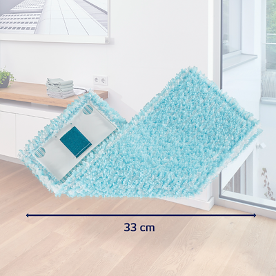 Leifheit Clean Twist M Ergo/Power Clean moppeklud super soft lyseblå 33 cm