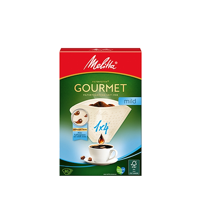 Melitta Gourmet kaffefilter mild 1x4