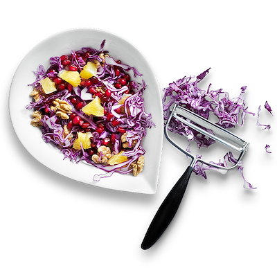 Gefu kål- grøntsags- & osteskærer sort