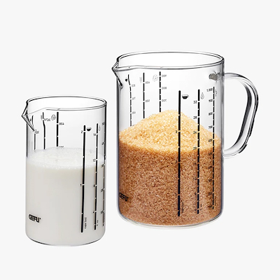 GEFU Meti målebæger 0,5 + 1 liter glas