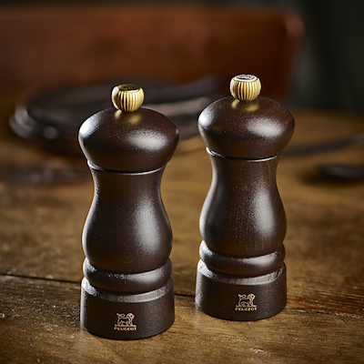 Peugeot Clermont salt- og peberkværnsæt brun H 13 cm