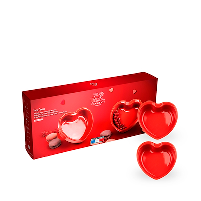 Peugeot røde hjertefade 11 cm 2 stk.