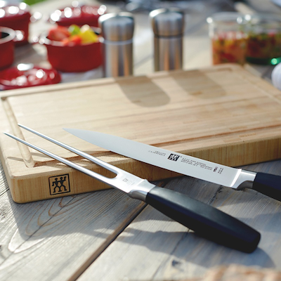 Zwilling Four Star kødgaffel sort 18 cm
