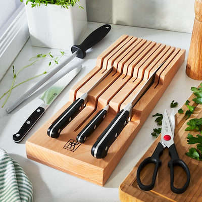 Zwilling knivholder til skuffe bøg 12 knive
