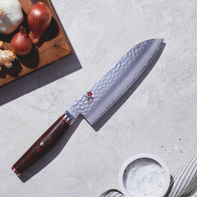 Miyabi 6000 MCT Santoku kniv brun 32 cm