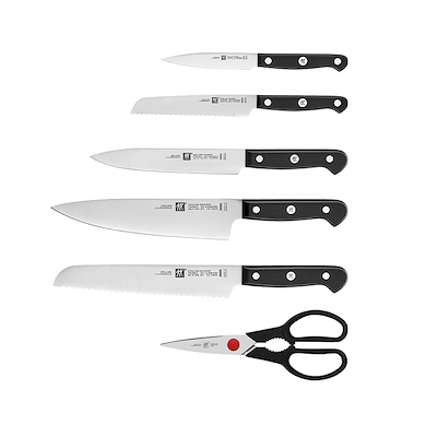 Zwilling Gourmet selvslibende knivblok med 7 dele hvid