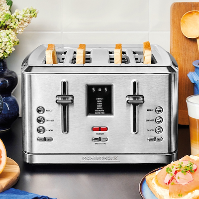 Gastroback Design dobbelt toaster Digital 4S