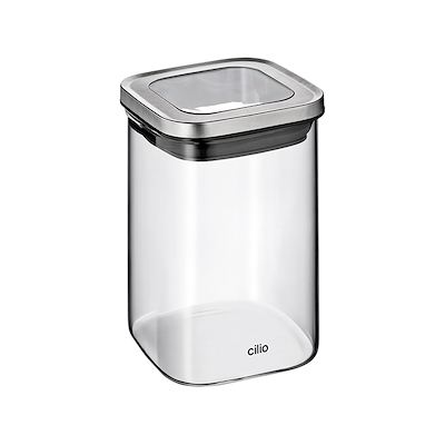 Cilio Cube opbevaringsglas 1 liter