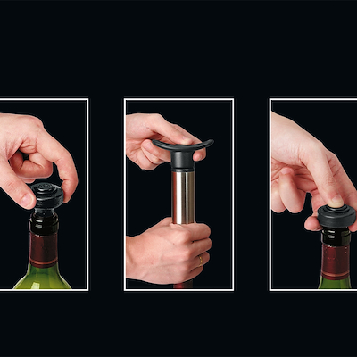 Cilio vinpumpe/vakum med 2 propper