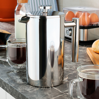 Cilio Sara stempelkande i stål 6 kopper 0,7 liter