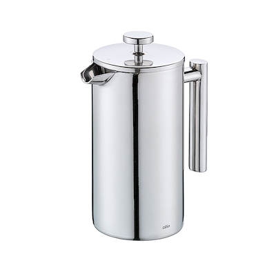 Cilio Sara stempelkande i stål 8 kopper 1 liter