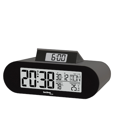 Technoline WT 376 radiostyret vækkeur sort