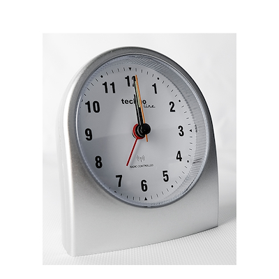 Techno Line radiostyret vækkeur hvid