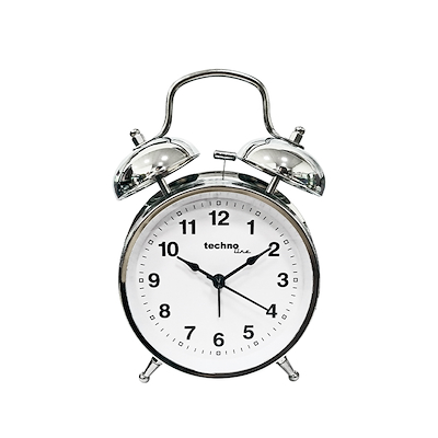 Techno Line klassisk vækkeur chrome