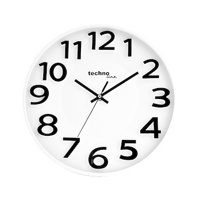 Techno Line vægur classic Ø30 cm hvid