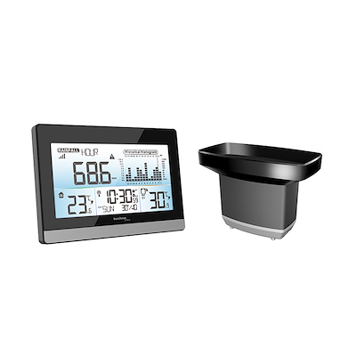 Techno Line DCF-77 radiostyret ur og regn monitor