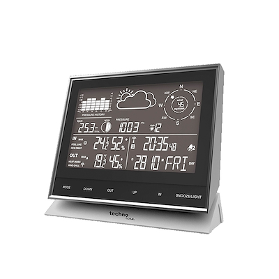 Techno Line vejrstationscenter med ur