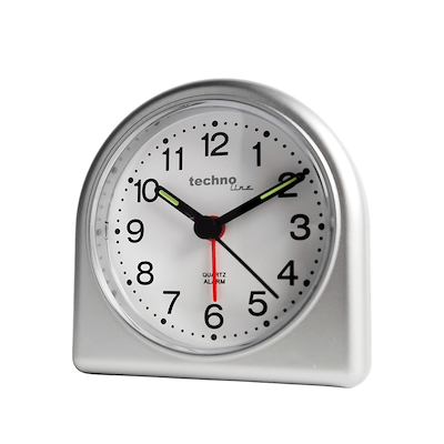 Technoline vækkeur quarts styret sølv