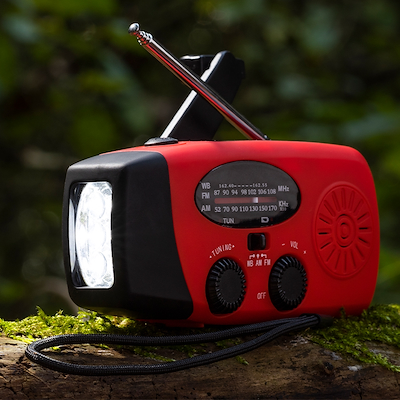 Solar 70090 FM solcelle nødradio med powerbank og håndsving