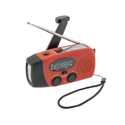 Solar 70090 FM solcelle nødradio med powerbank og håndsving