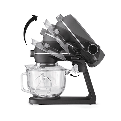 Caso køkkenmaskine sort glas 1800 watt