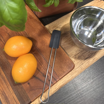 Kochblume lille dejskraber antracitgrå/stål 20 cm