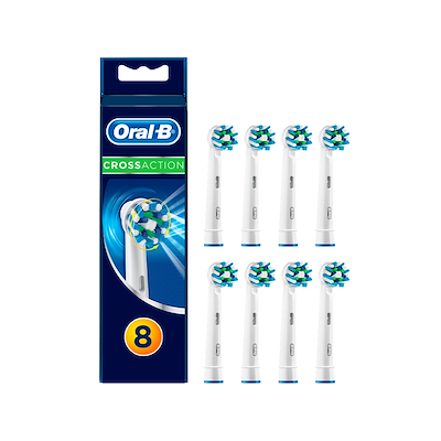 Oral-B Cross Action Tandbørstehoveder 8 stk.